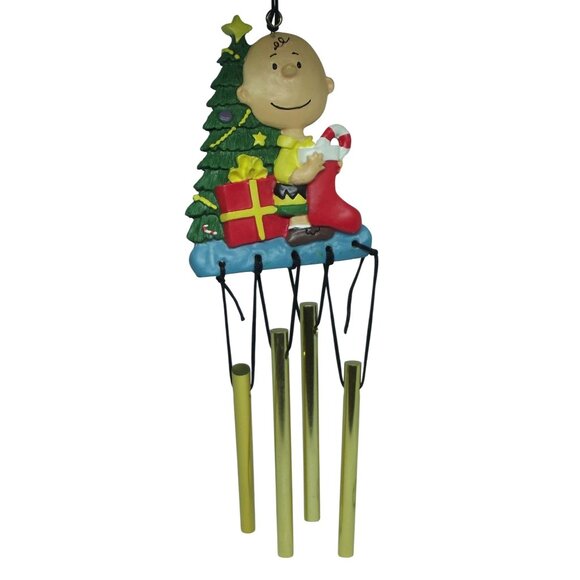 Charlie Brown Christmas Wind Chimes Christmas Tree mini chime stocking resin - Picture 1 of 6